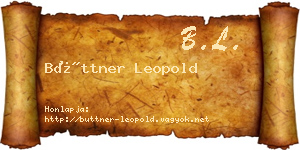 Büttner Leopold névjegykártya